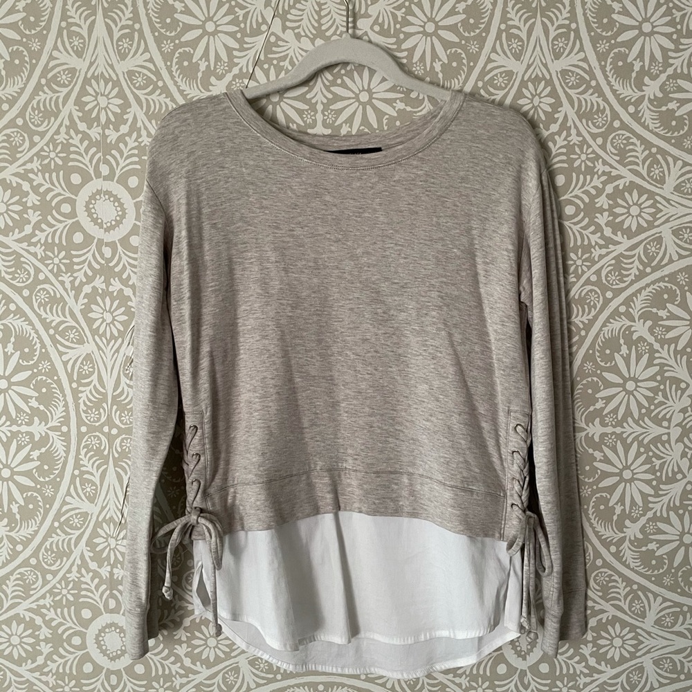 White House Black Market Layered Top w/ Details
